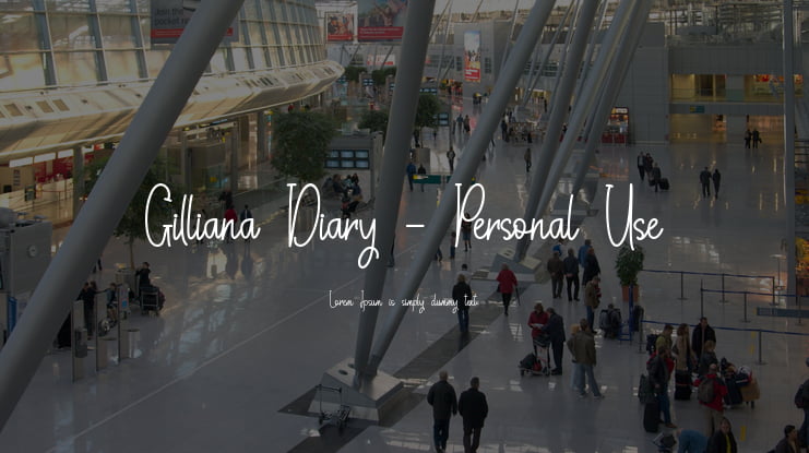 Gilliana Diary - Personal Use Font