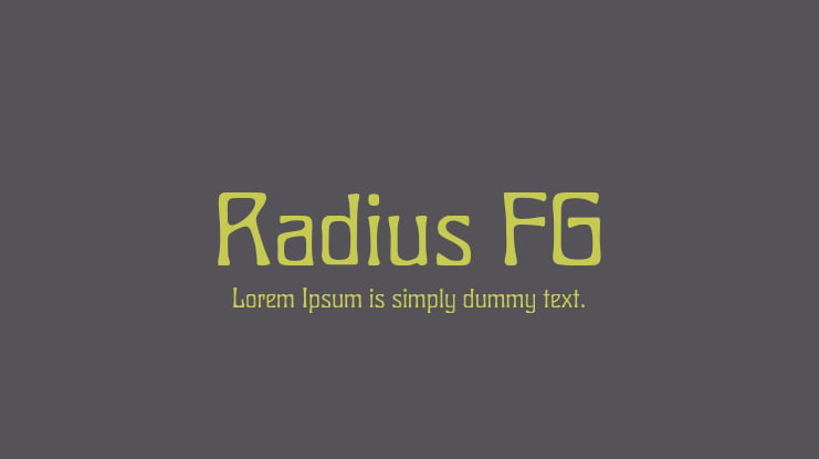 Radius FG Font Family
