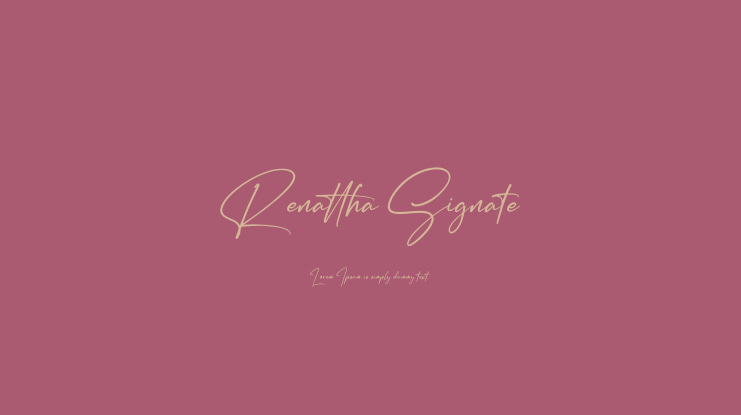 Renattha Signate Font Family