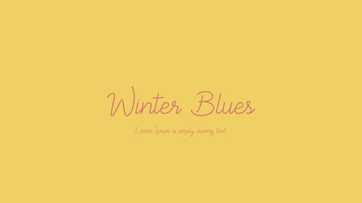 Winter Blues Font