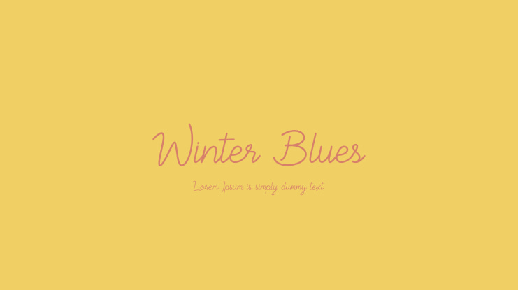 Winter Blues Font