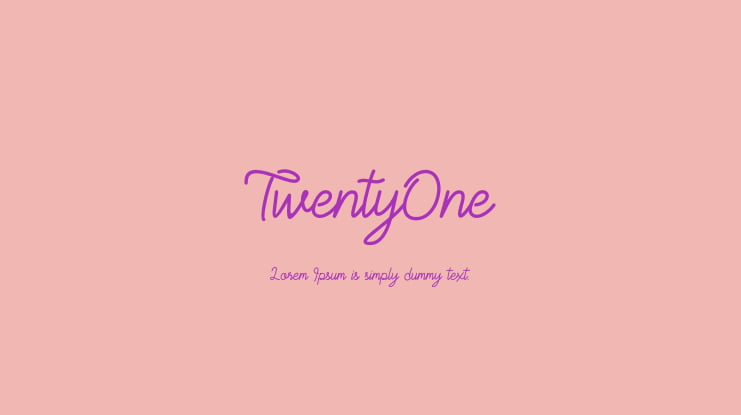 TwentyOne Font