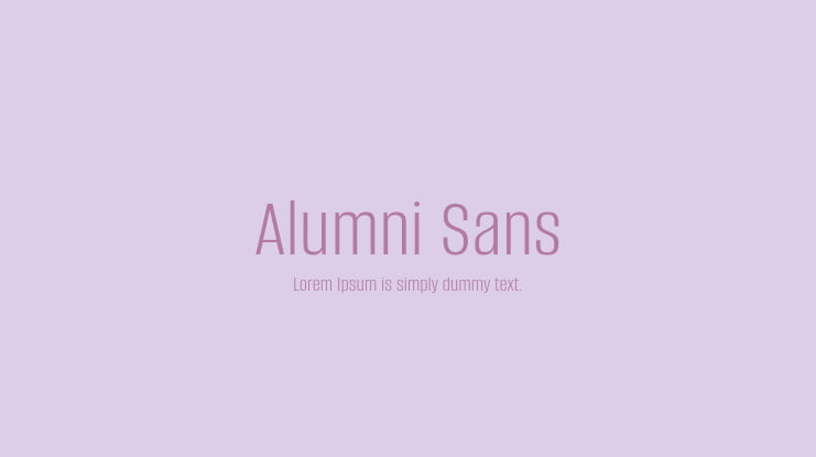 Alumni Sans Font Family