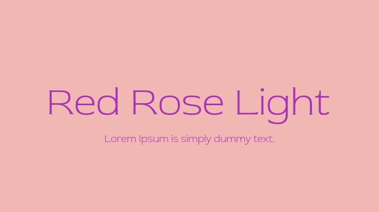 Red Rose Light Font Family