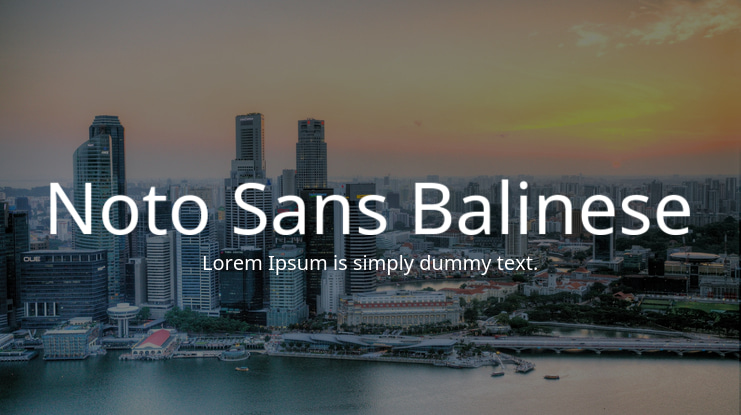 Noto Sans Balinese Font Family