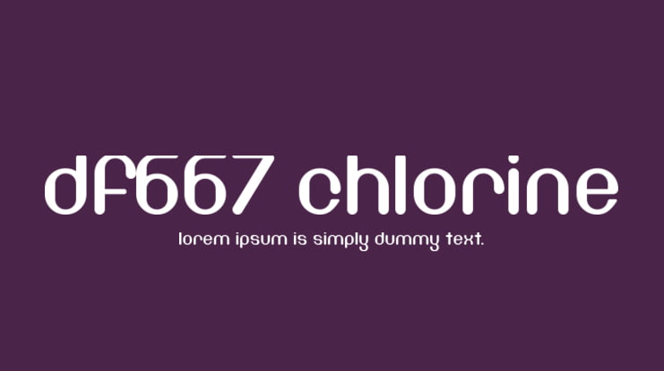 DF667 Chlorine Font