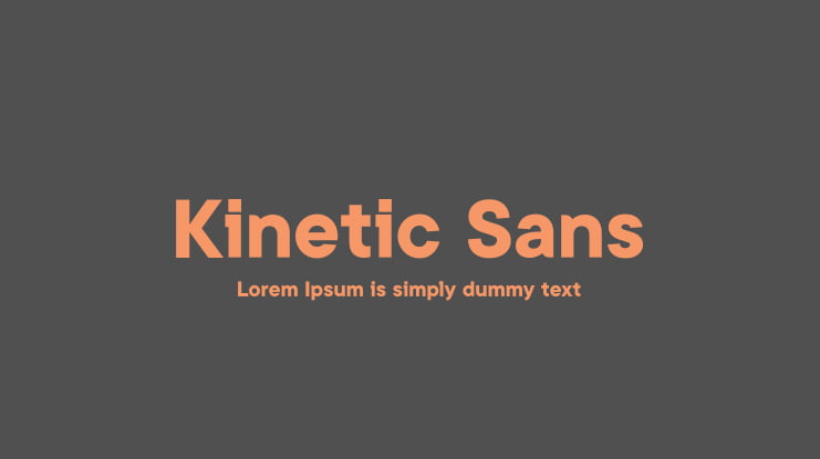 Kinetic Sans Font
