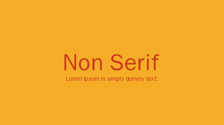 Non Serif Font