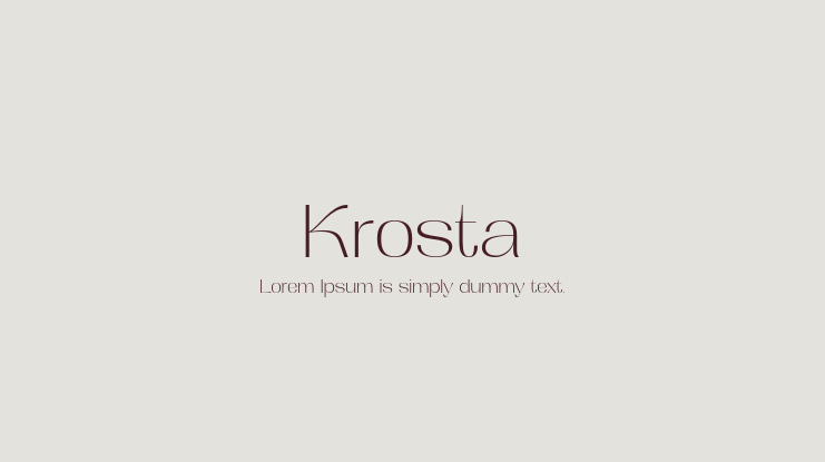 Krosta Font