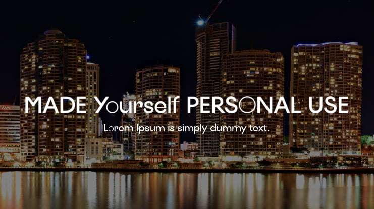 MADE Yourself PERSONAL USE Font
