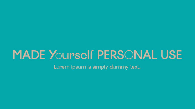 MADE Yourself PERSONAL USE Font