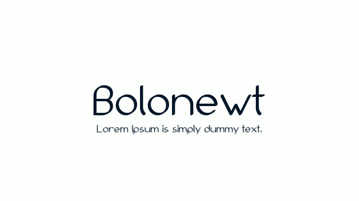 Bolonewt Font