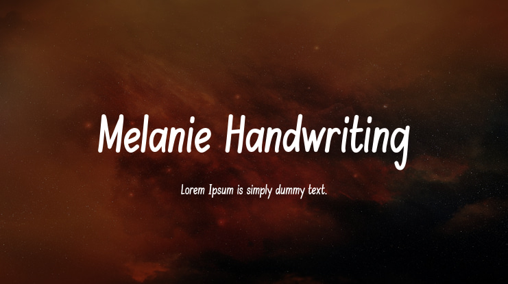 Melanie Handwriting Font