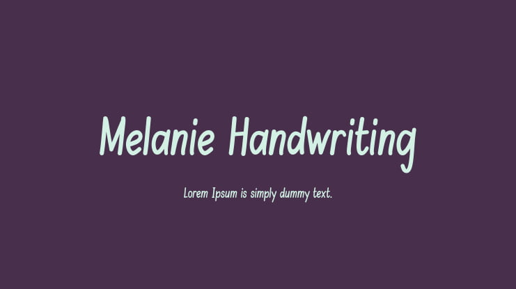 Melanie Handwriting Font