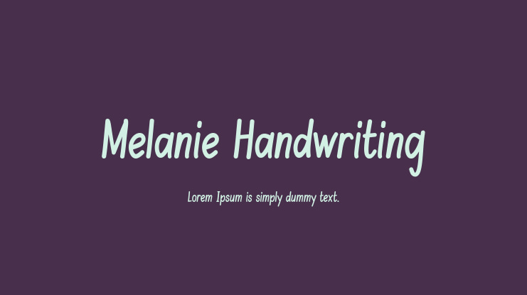 Melanie Handwriting Font