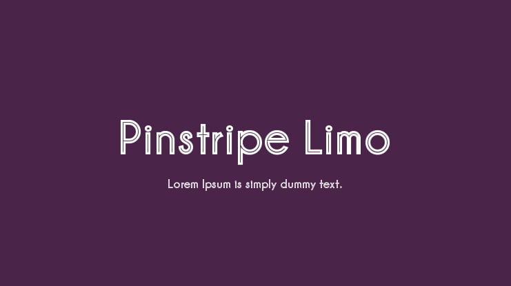 Pinstripe Limo Font