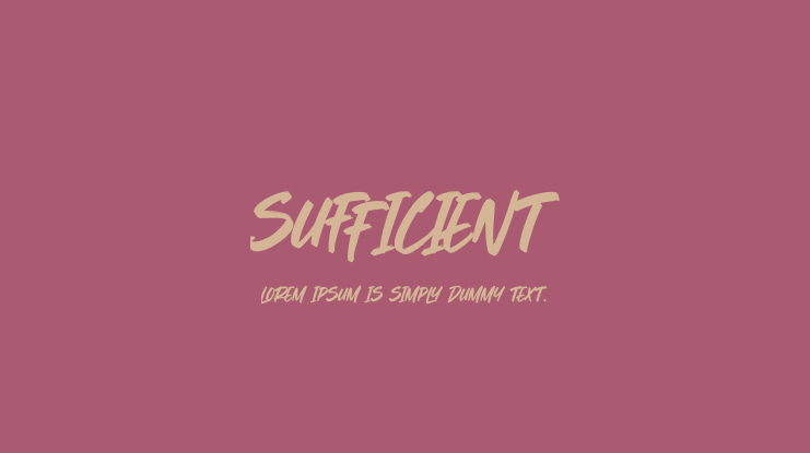 Sufficient Font