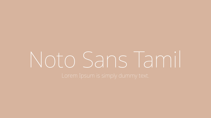 Noto Sans Tamil Font Family