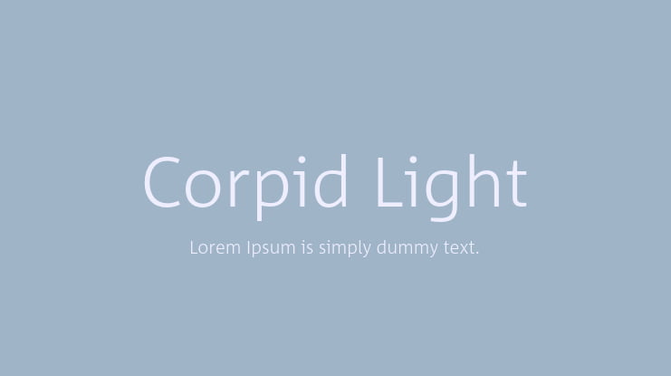 Corpid Light Font Family