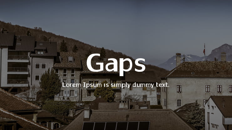 Gaps Font