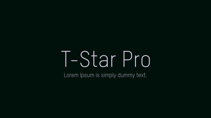 T-Star Pro Font Family