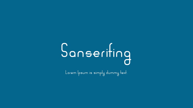 Sanserifing Font