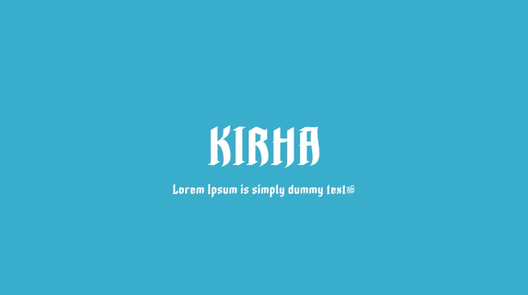 KIRHA Font