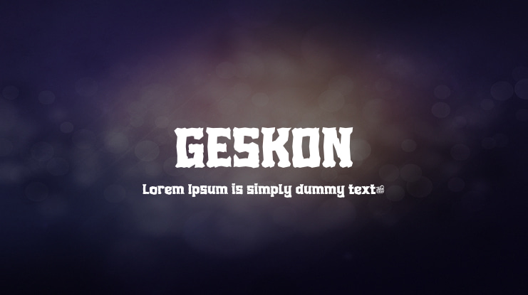 GESKON Font
