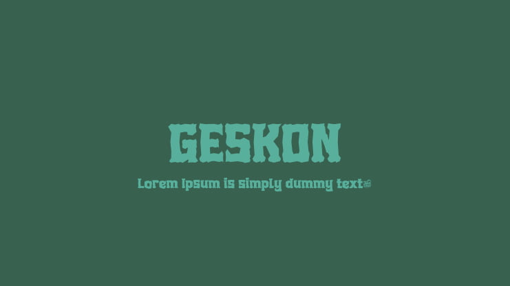 GESKON Font