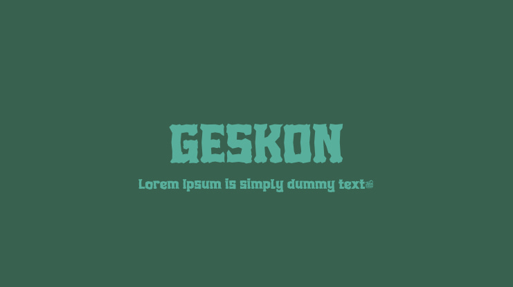 GESKON Font