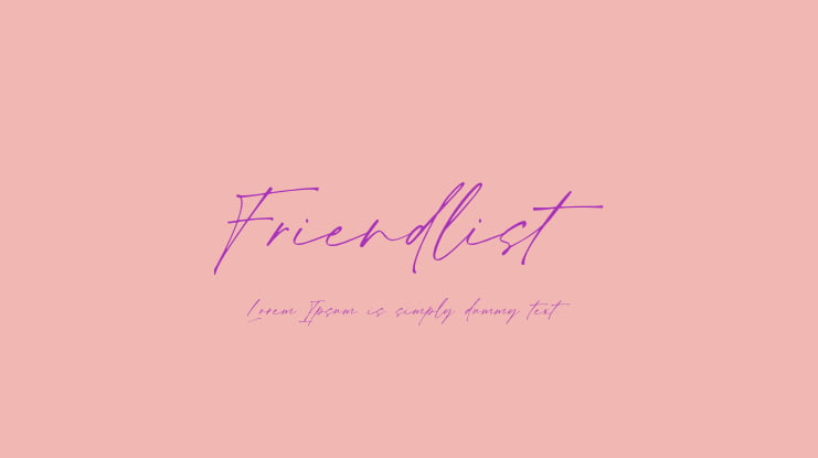 Friendlist Font