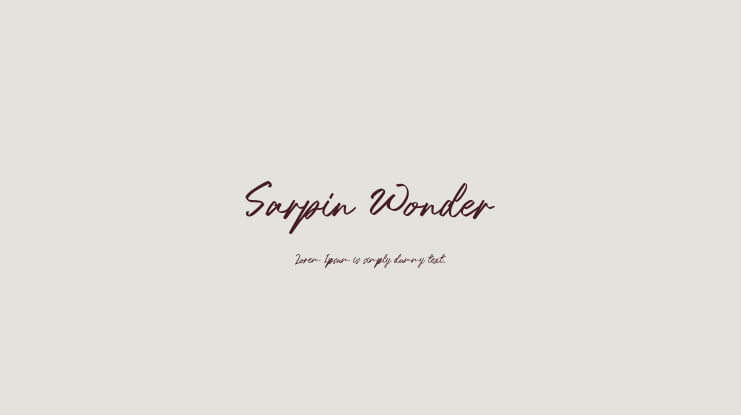Sarpin Wonder Font