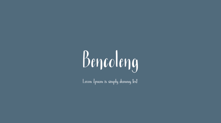 Bencoleng Font