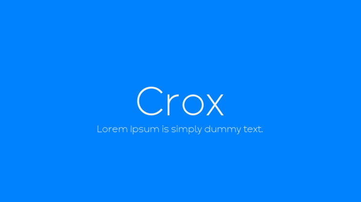 Crox Font Family