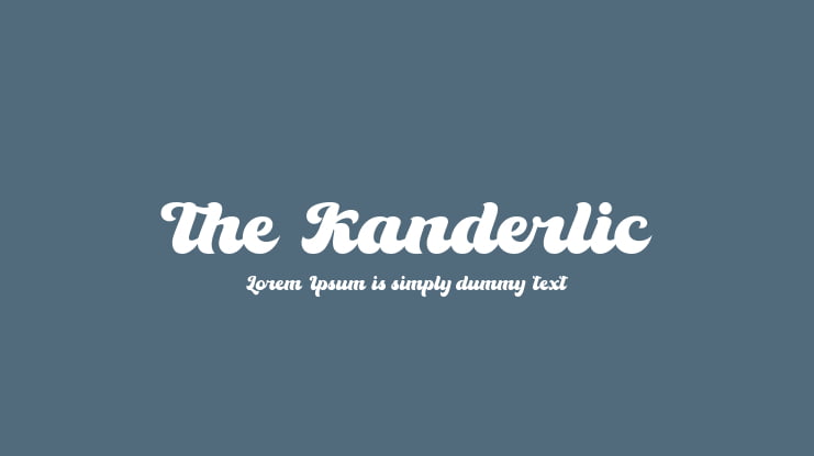 The Kanderlic Font