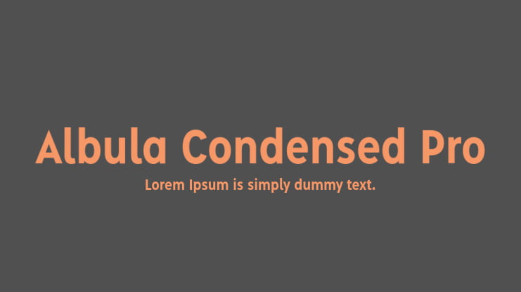 Albula Condensed Pro Font