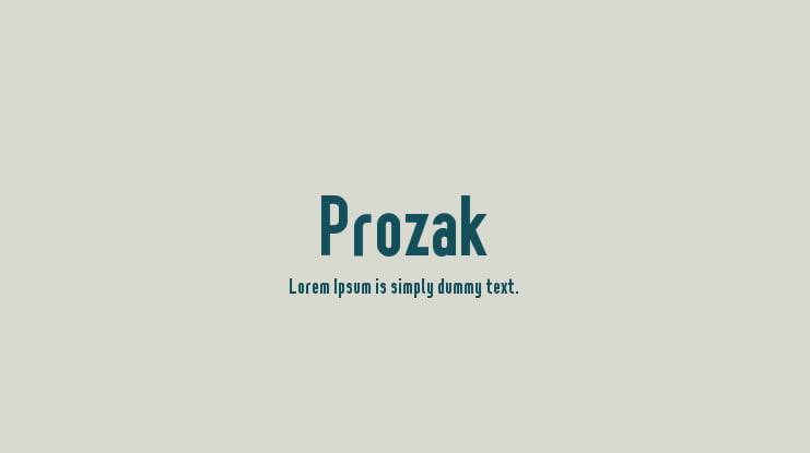 Prozak Font Family
