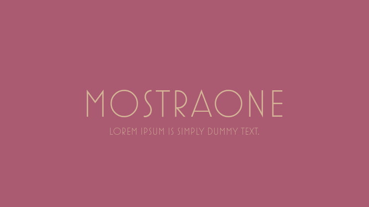 MostraOne Font Family