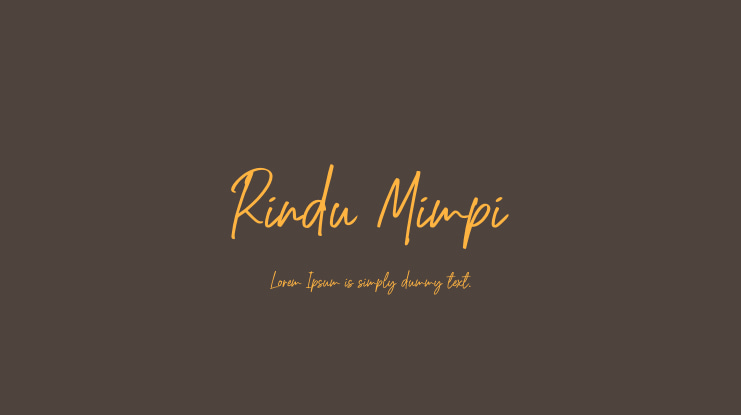 Rindu Mimpi Font : Download Free for Desktop Webfont