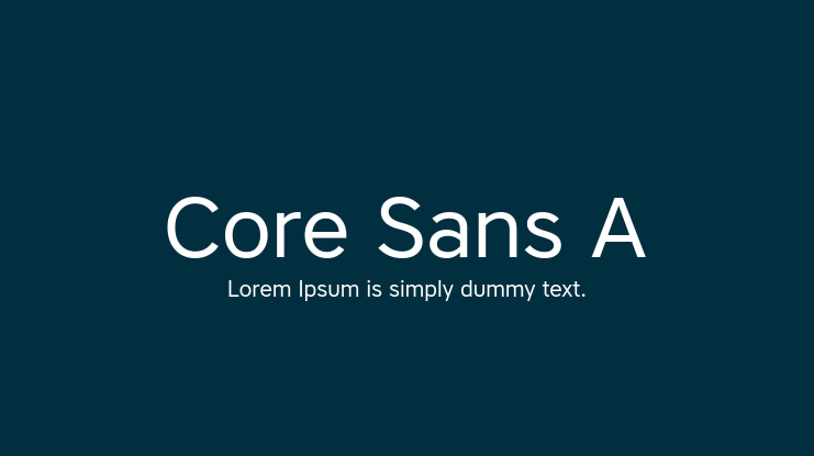 Core Sans A Font Family