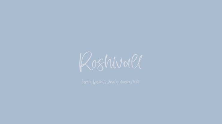 Roshivall Font