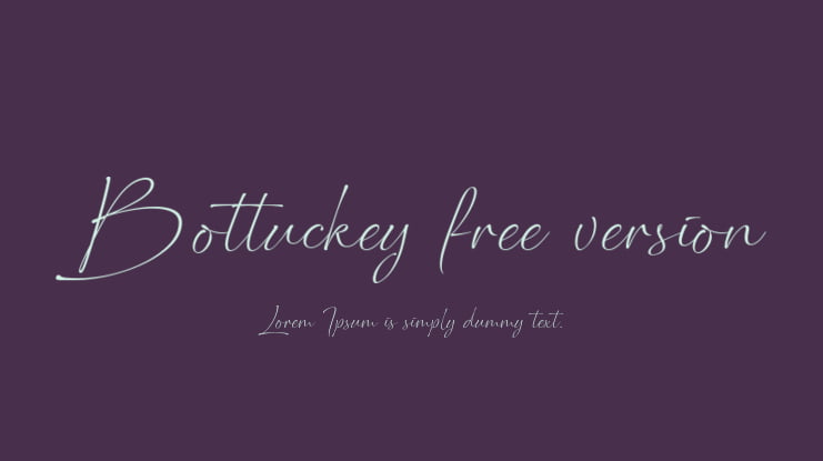 Bottuckey free version Font