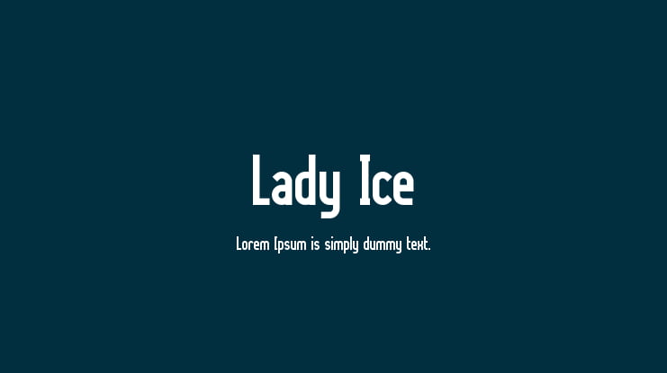 Lady Ice Font Family