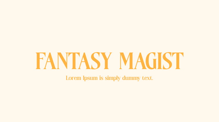 FANTASY MAGIST Font