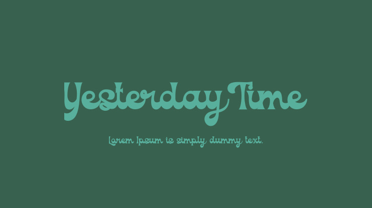Yesterday Time Font