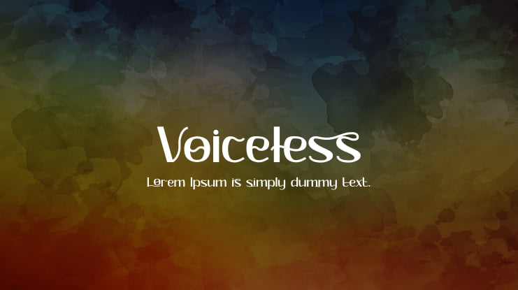 Voiceless Font