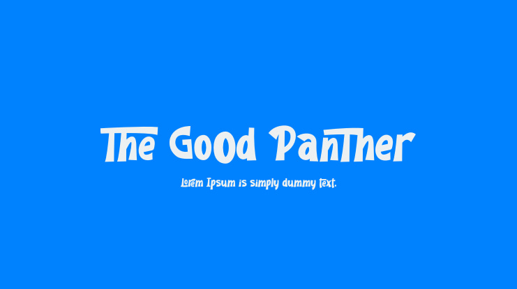 The Good Panther Font