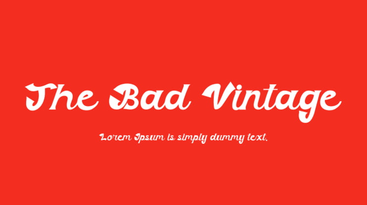 The Bad Vintage Font