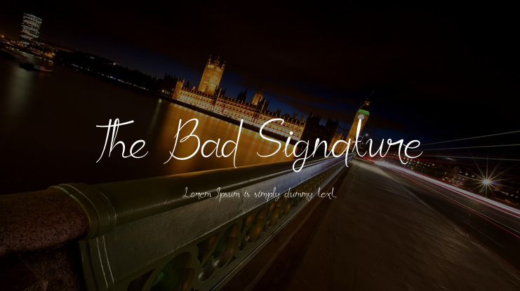 The Bad Signature Font