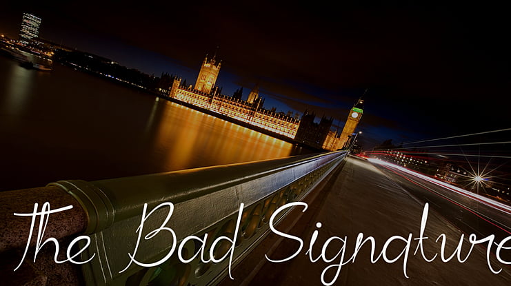 The Bad Signature Font